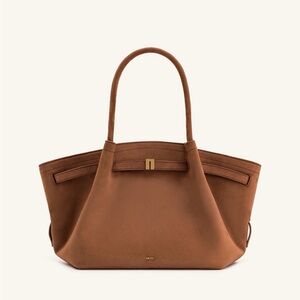 JW PEI: Hana Medium Faux Suede Tote Bag - Brown